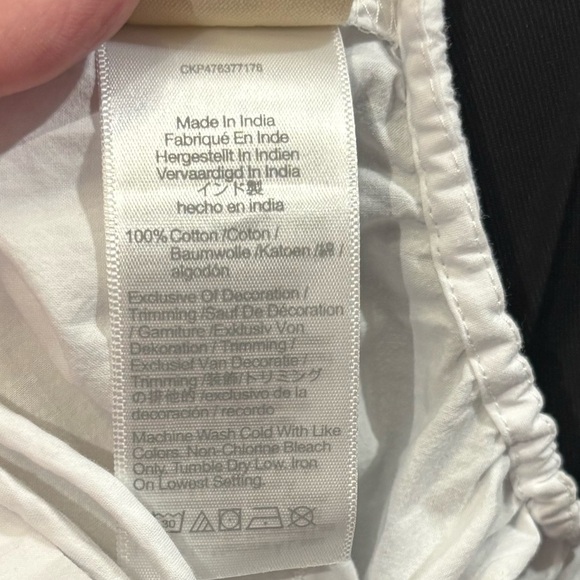 Madewell Embroidered Poplin Puff Sleeve Shirt Size Large - Picture 6 of 6